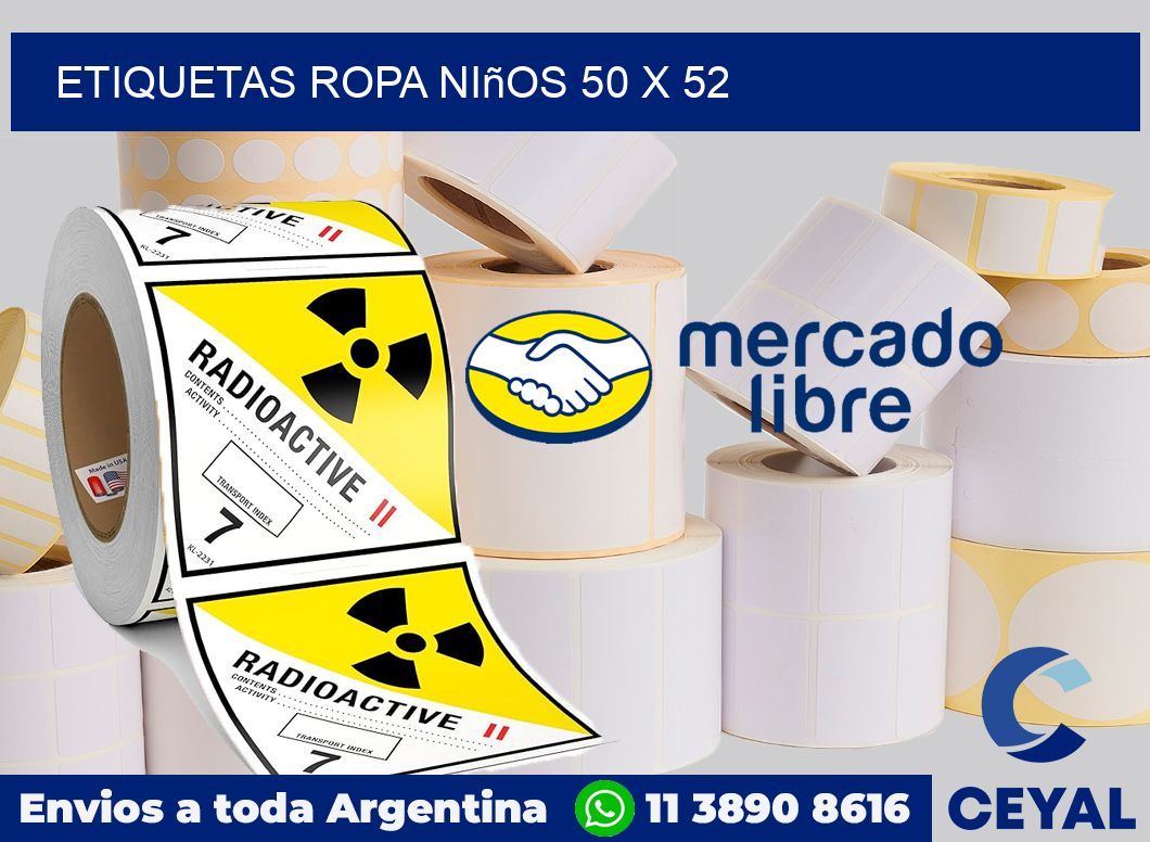 Etiquetas ropa niños 50 x 52