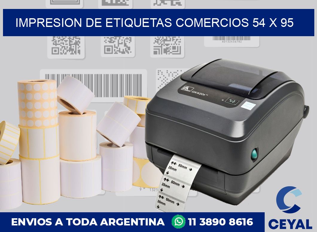 Impresion de etiquetas comercios 54 x 95