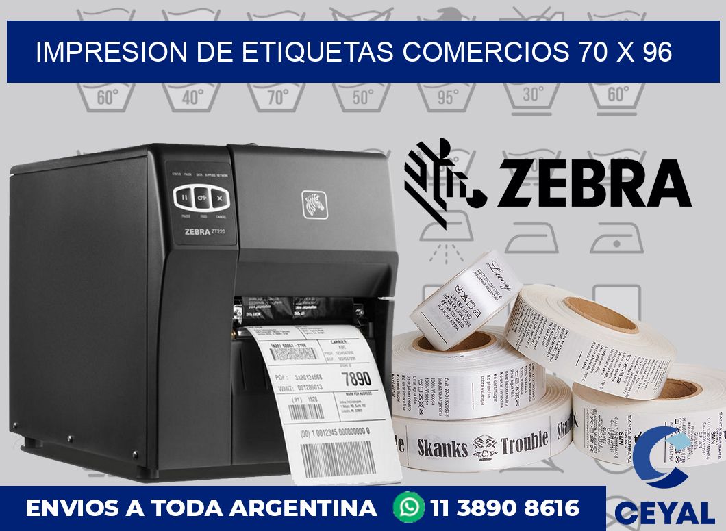 Impresion de etiquetas comercios 70 x 96