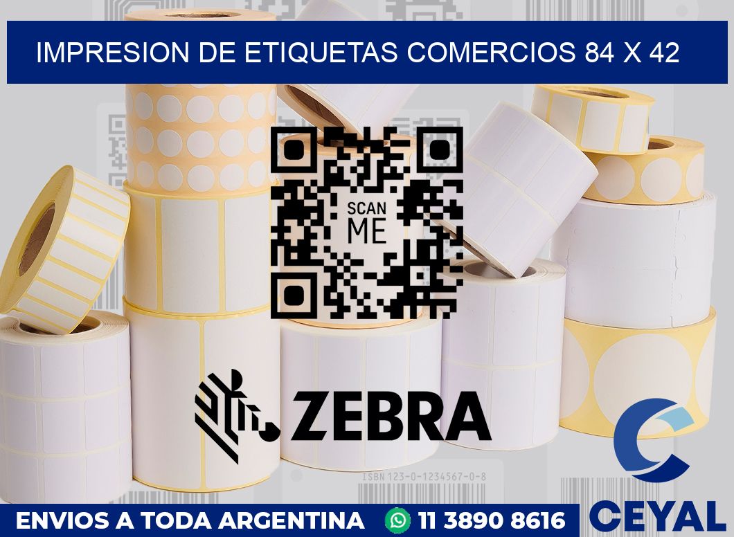 Impresion de etiquetas comercios 84 x 42