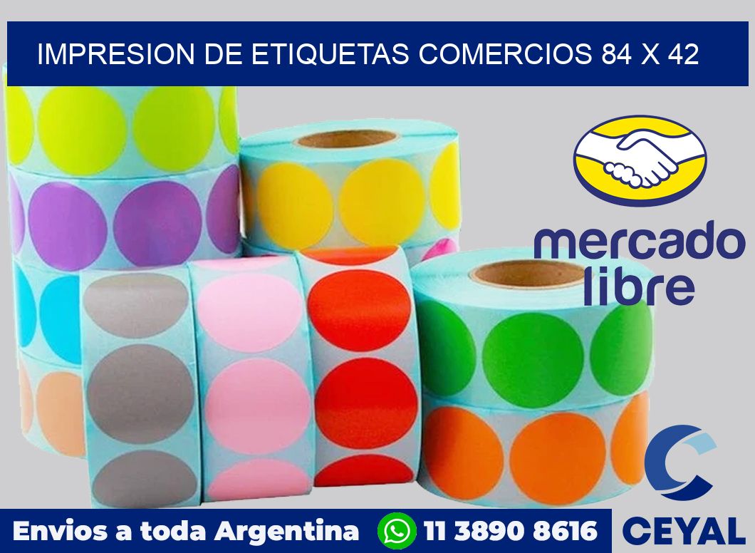 Impresion de etiquetas comercios 84 x 42