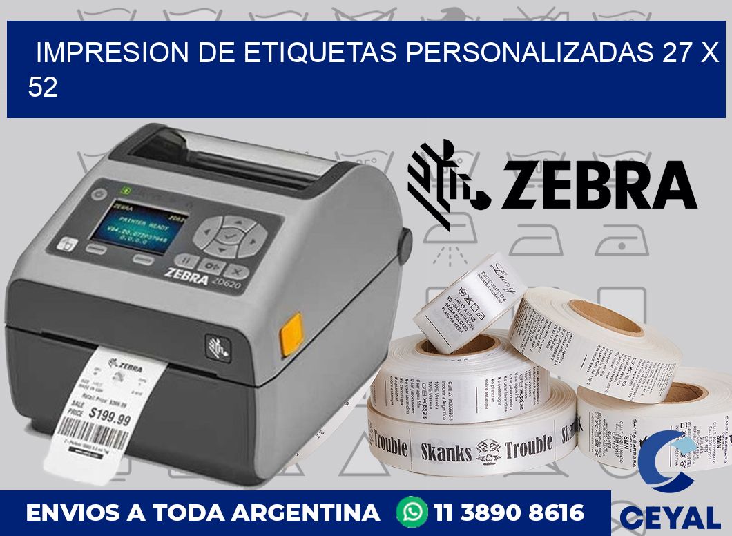 Impresion de etiquetas personalizadas 27 x 52
