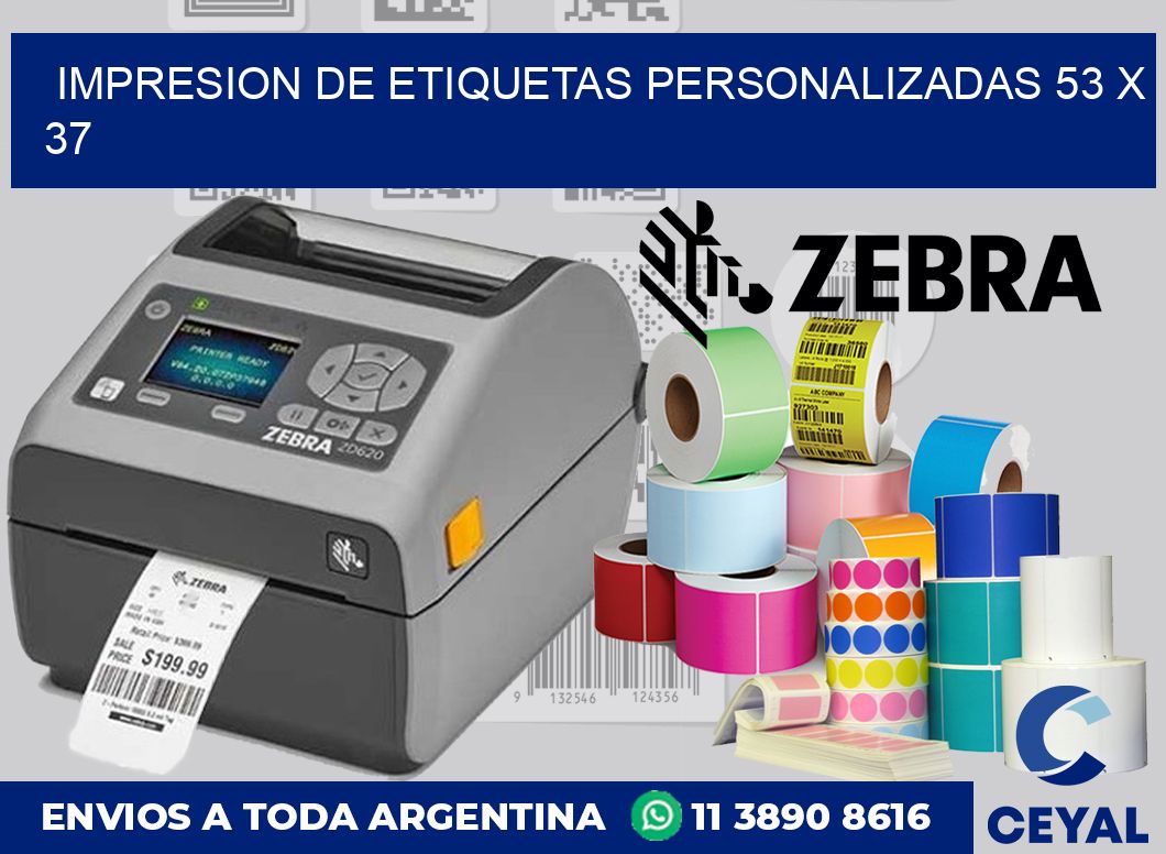 Impresion de etiquetas personalizadas 53 x 37