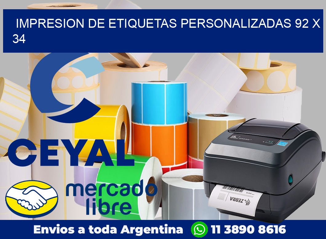 Impresion de etiquetas personalizadas 92 x 34