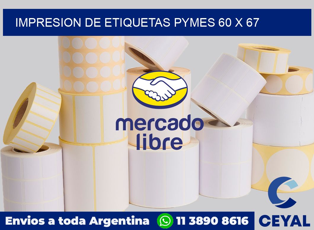 Impresion de etiquetas pymes 60 x 67