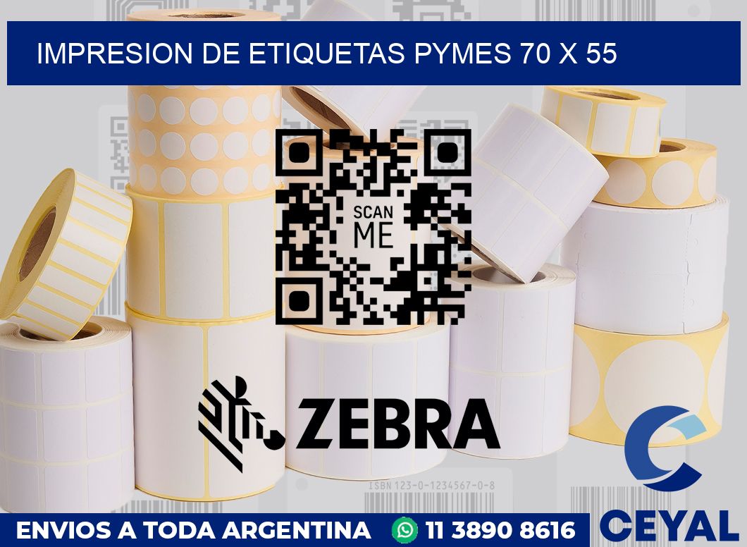 Impresion de etiquetas pymes 70 x 55