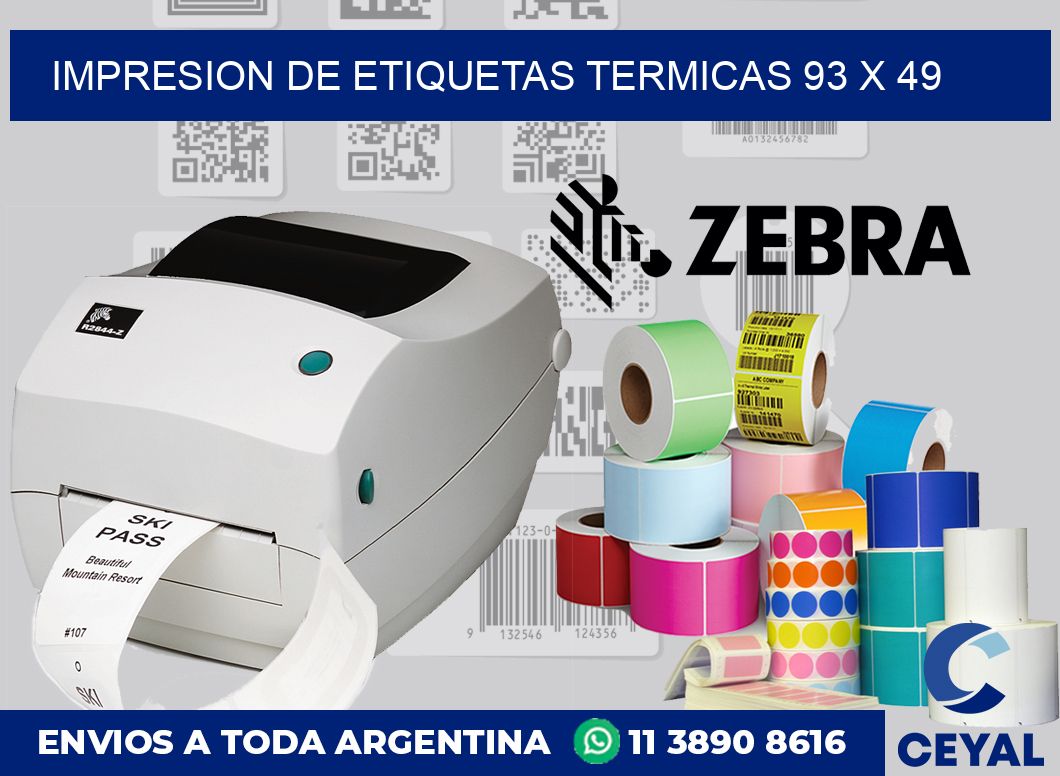 Impresion de etiquetas termicas 93 x 49