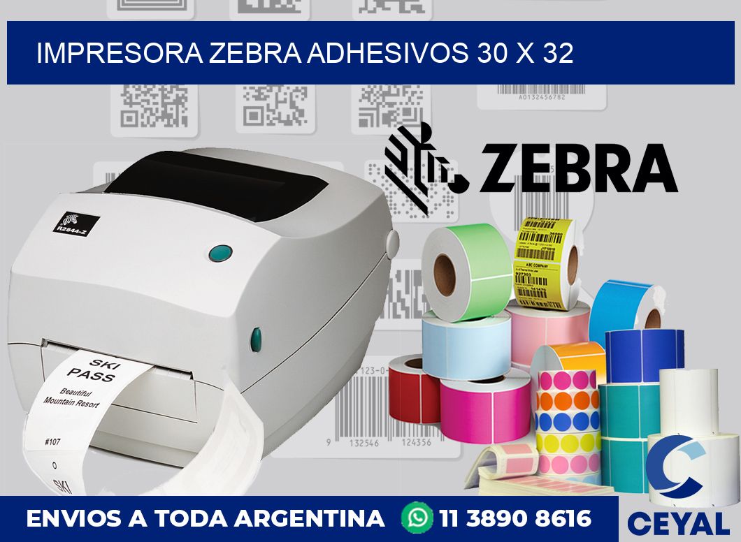 Impresora Zebra adhesivos 30 x 32