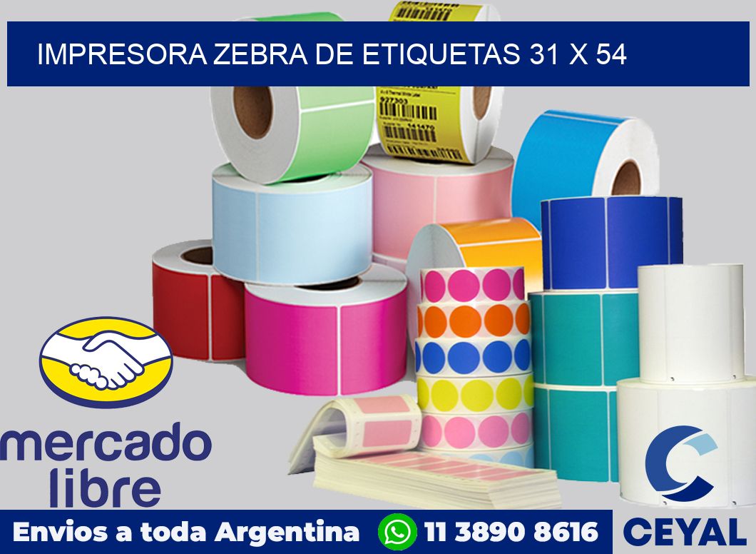 Impresora Zebra de etiquetas 31 x 54