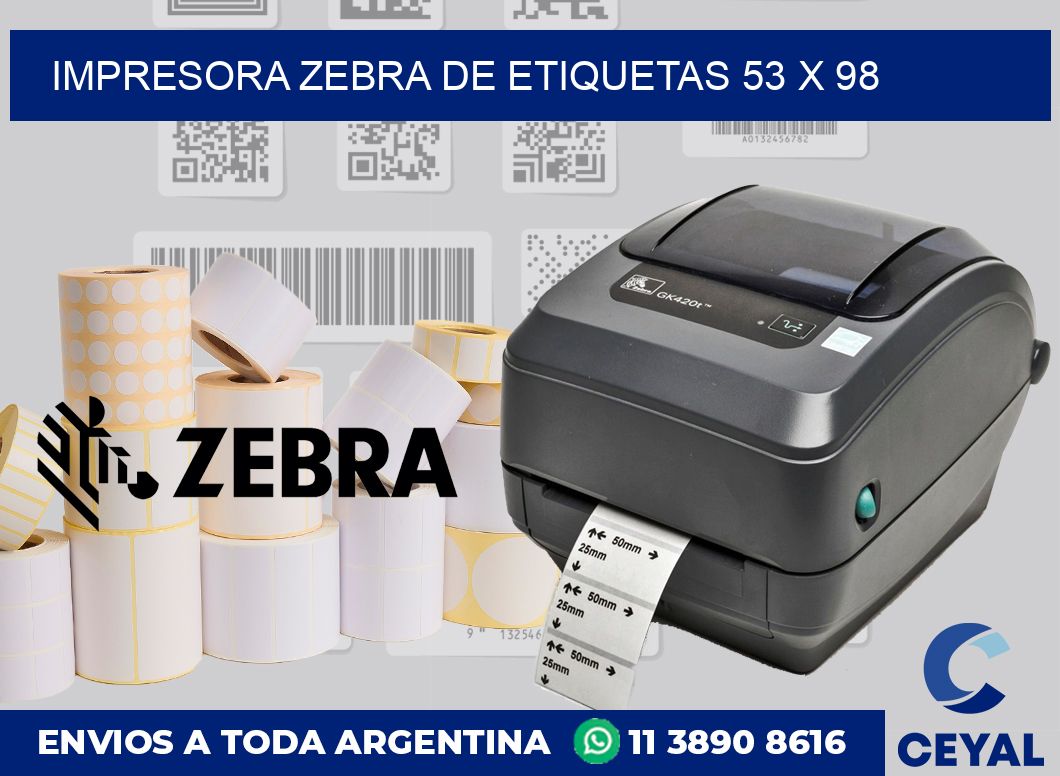 Impresora Zebra de etiquetas 53 x 98