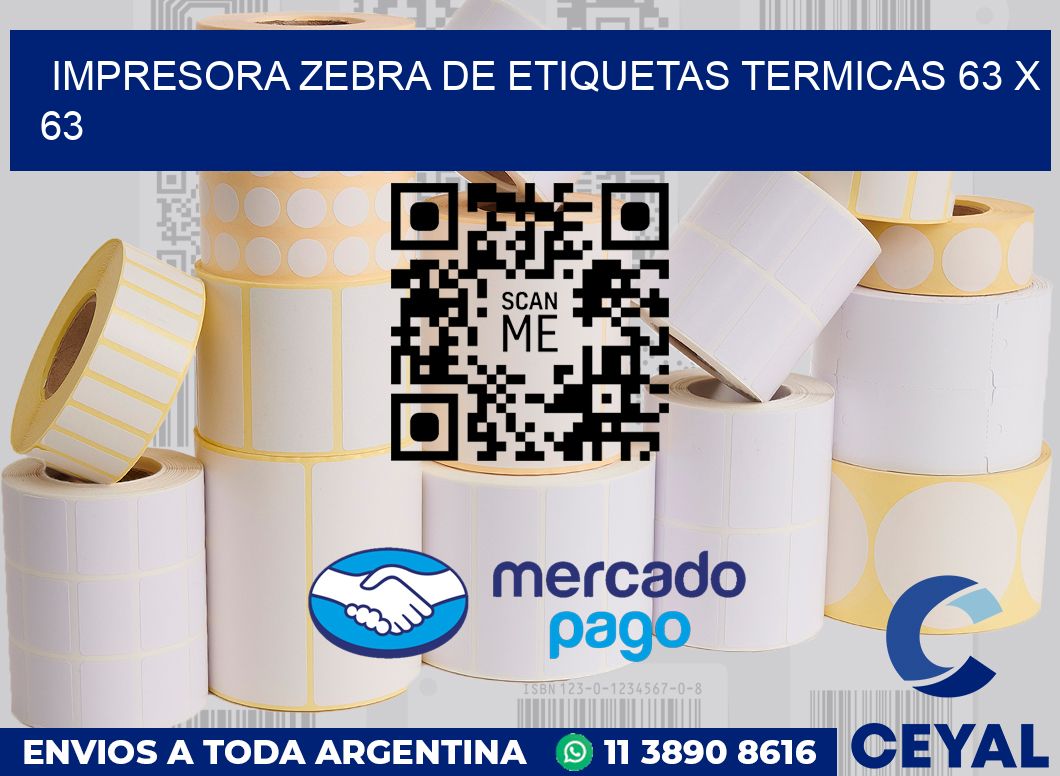 Impresora Zebra de etiquetas termicas 63 x 63