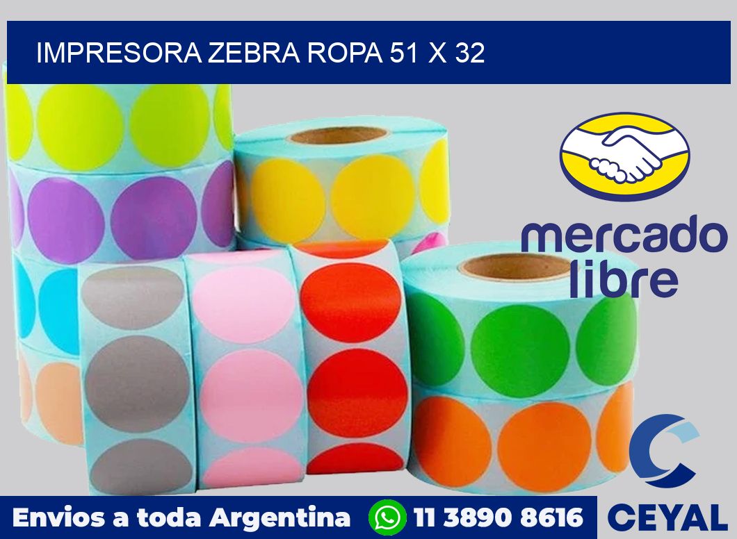 Impresora Zebra ropa 51 x 32