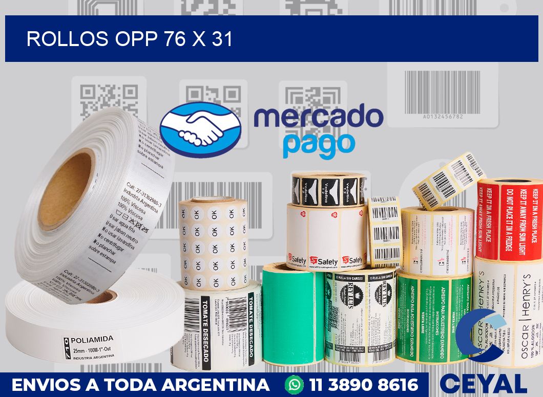 Rollos OPP 76 x 31