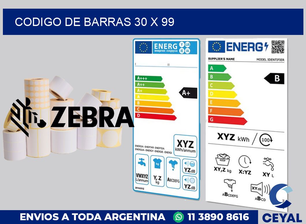 codigo de barras 30 x 99