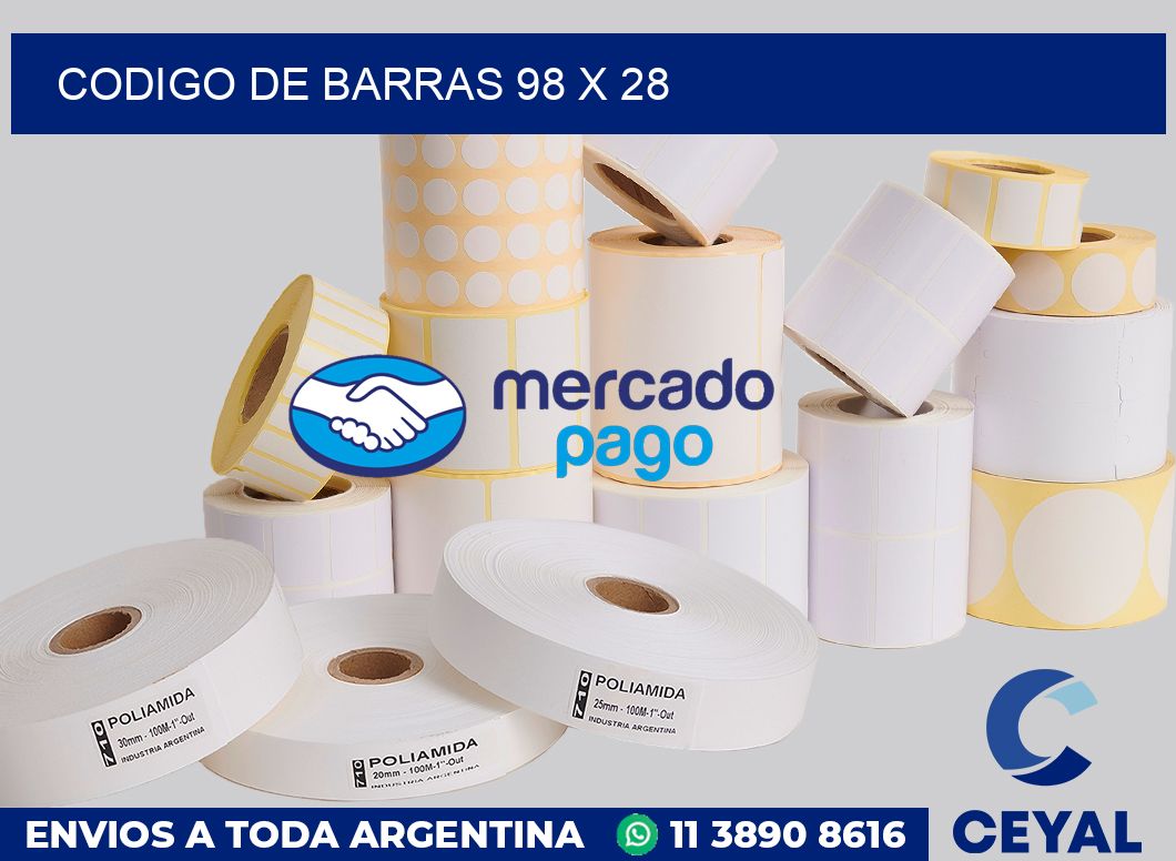 codigo de barras 98 x 28