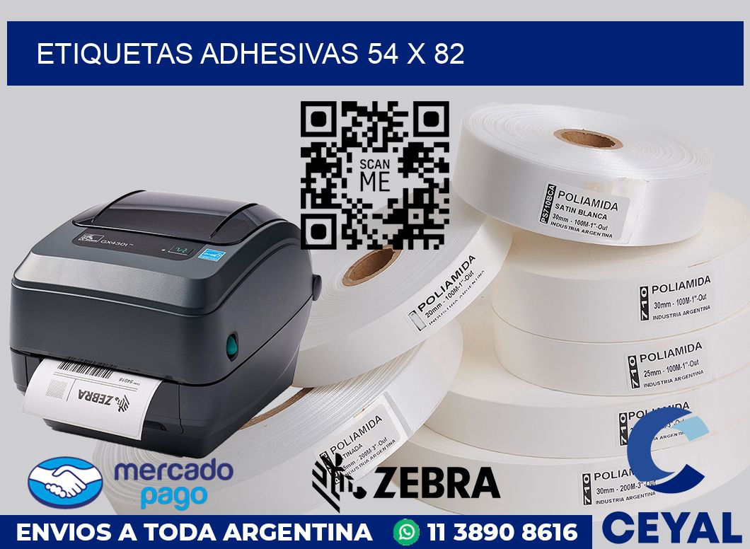 etiquetas adhesivas 54 x 82