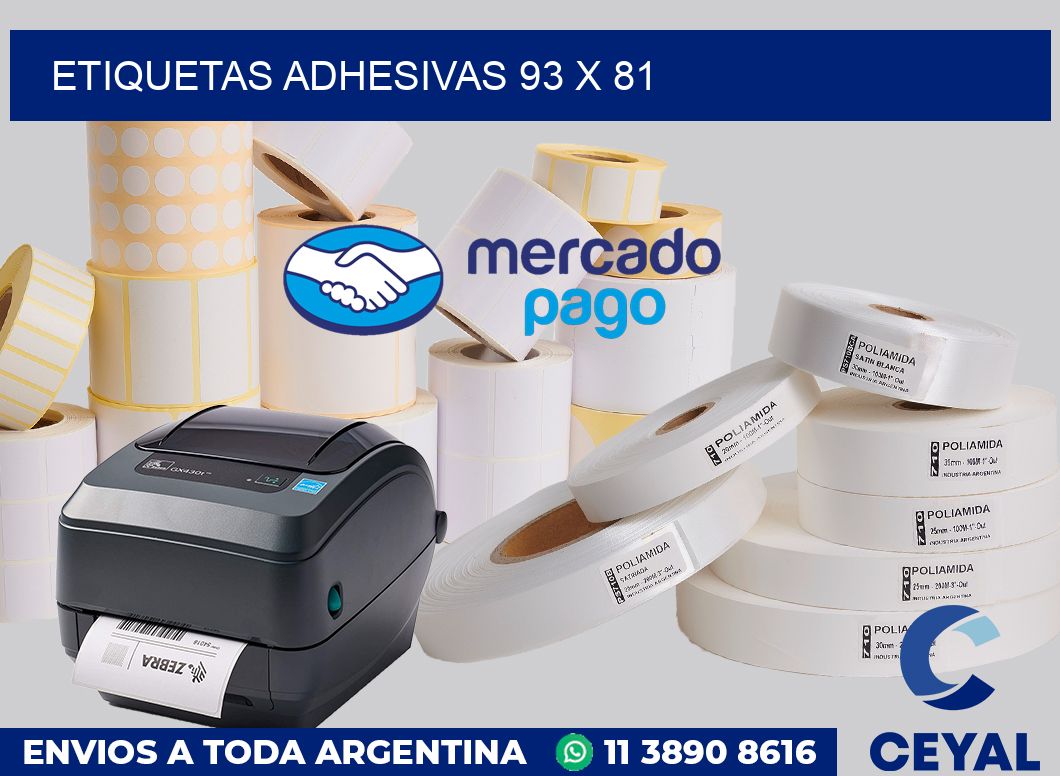 etiquetas adhesivas 93 x 81