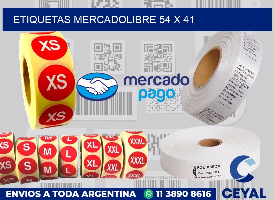 etiquetas mercadolibre 54 x 41
