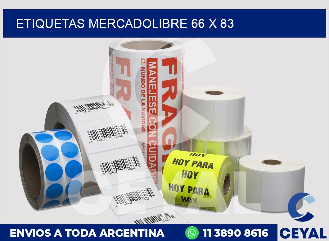 etiquetas mercadolibre 66 x 83