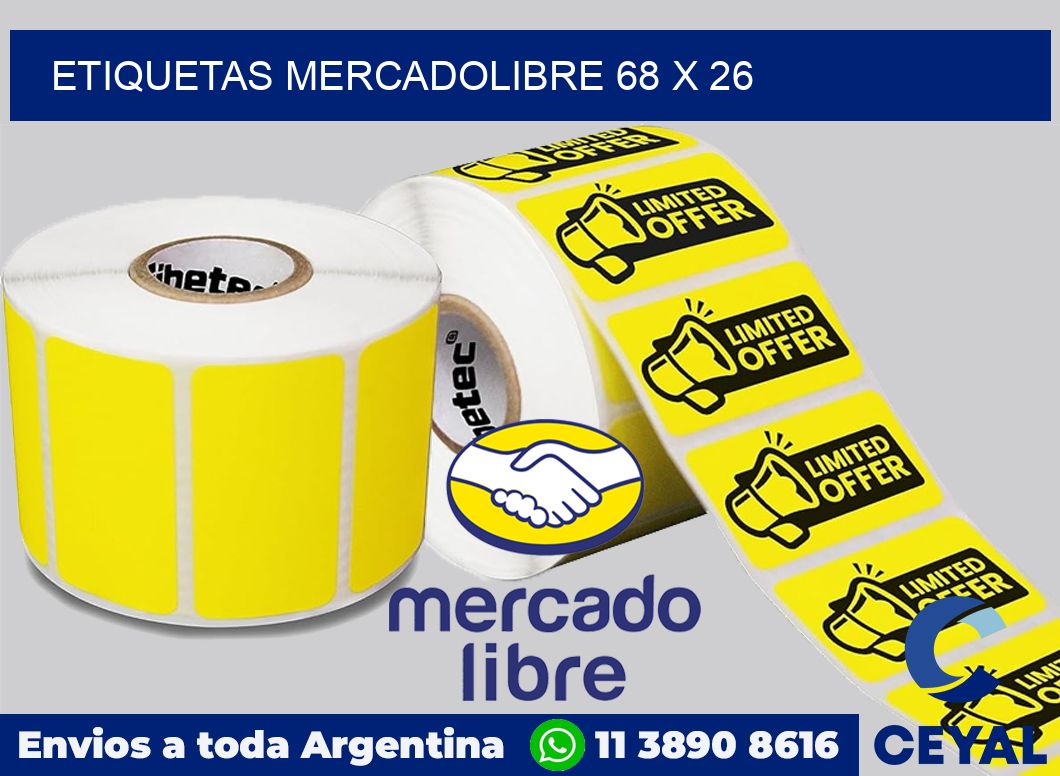 etiquetas mercadolibre 68 x 26
