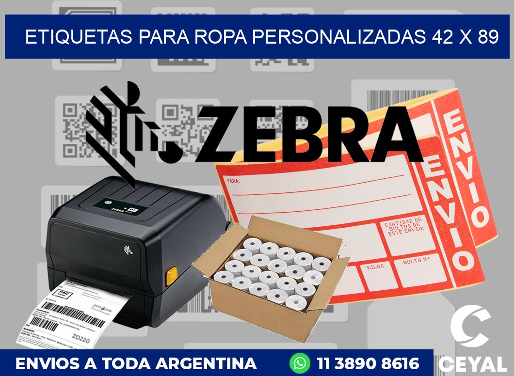 etiquetas para ropa personalizadas 42 x 89