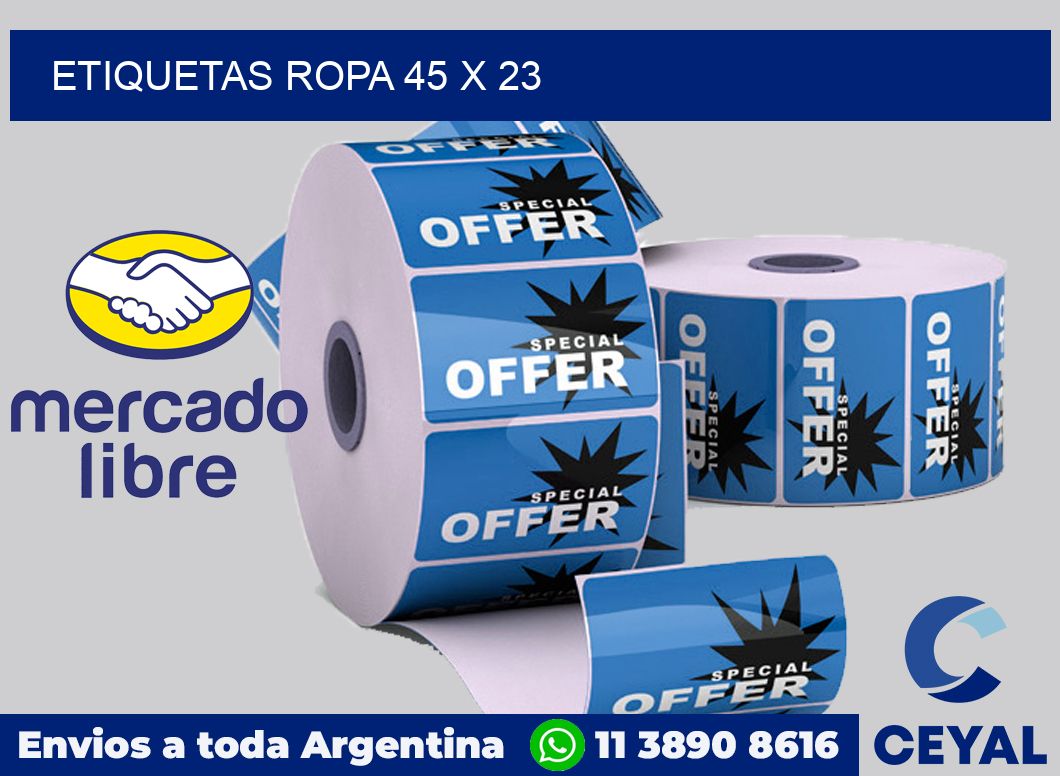 etiquetas ropa 45 x 23