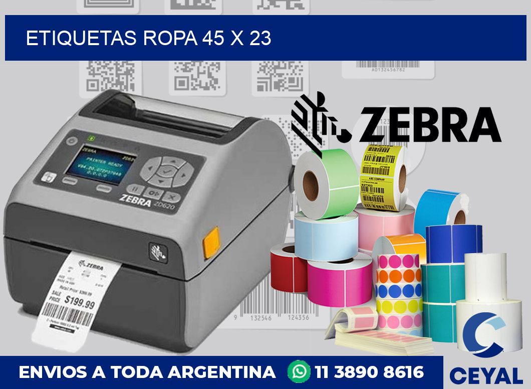 etiquetas ropa 45 x 23