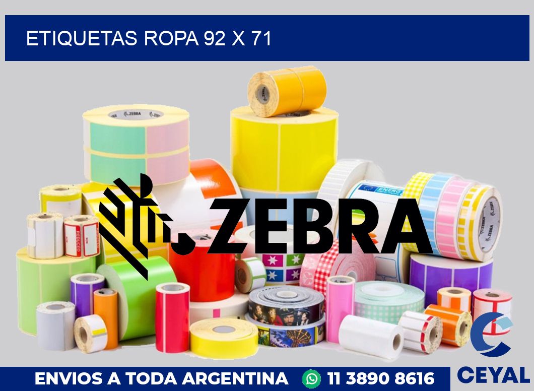 etiquetas ropa 92 x 71