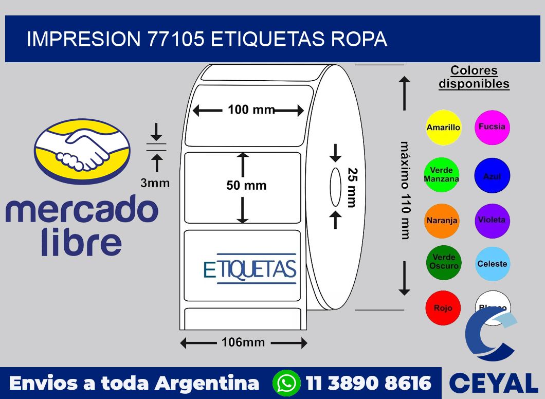 impresion 77105 etiquetas ropa