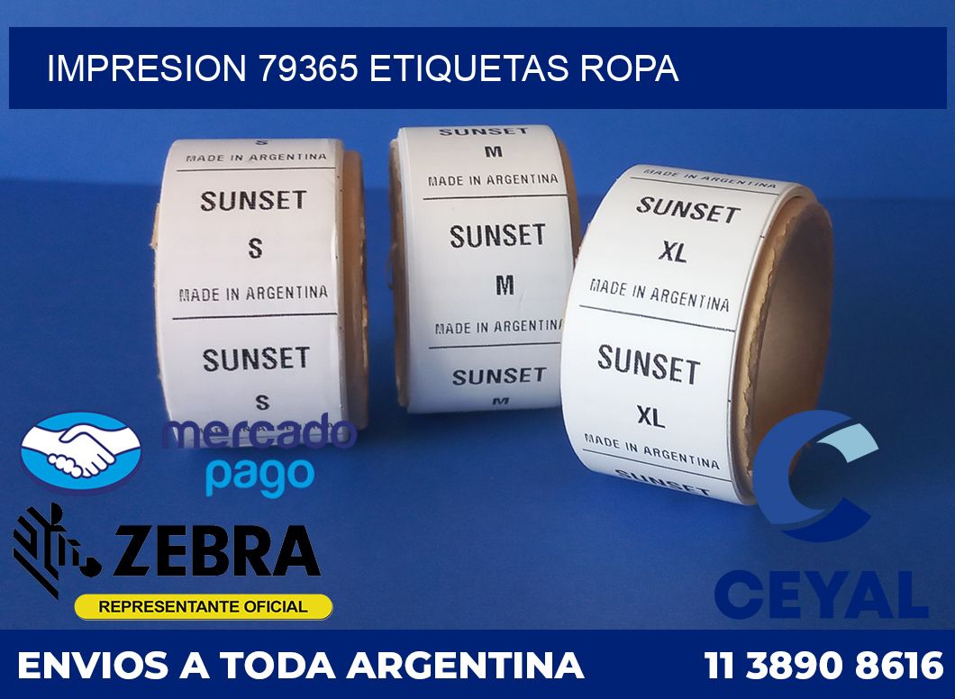 impresion 79365 etiquetas ropa