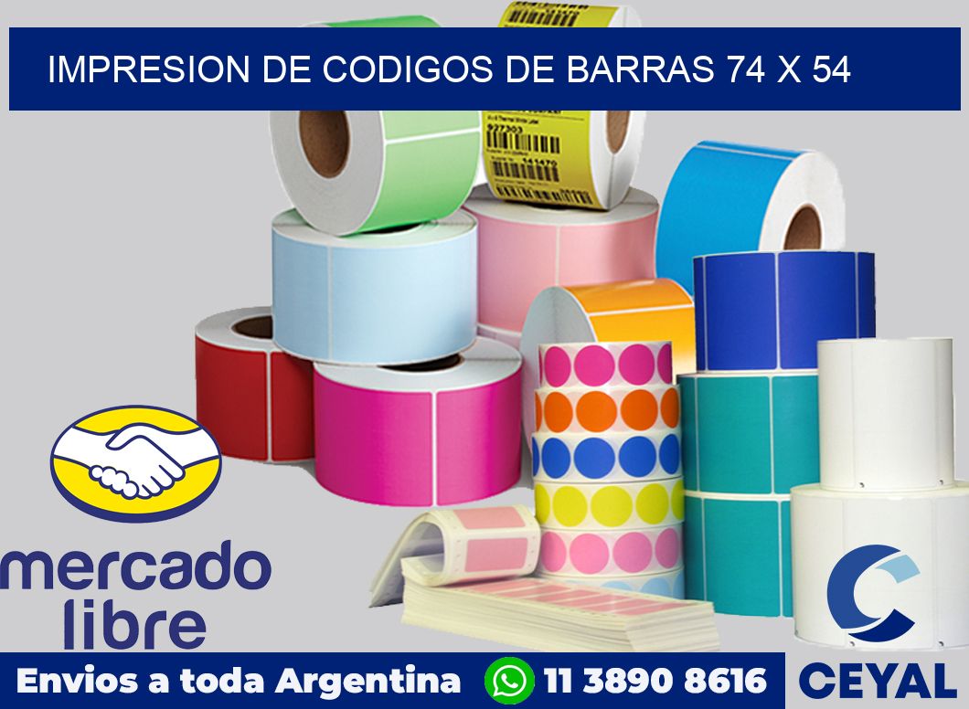impresion de codigos de barras 74 x 54