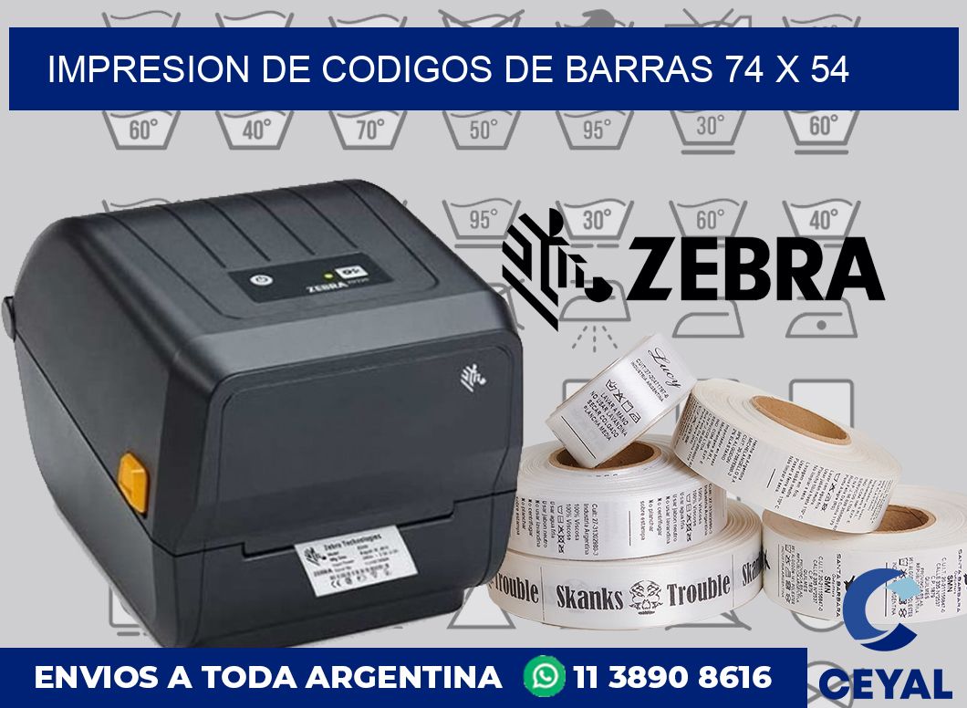 impresion de codigos de barras 74 x 54
