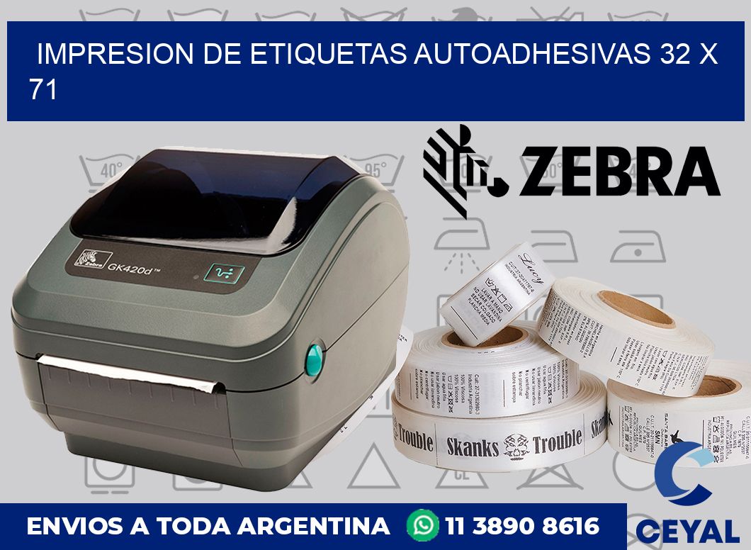 impresion de etiquetas autoadhesivas 32 x 71