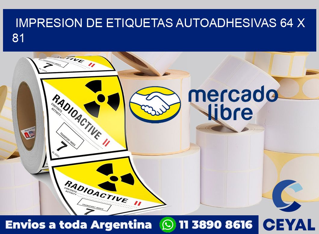 impresion de etiquetas autoadhesivas 64 x 81