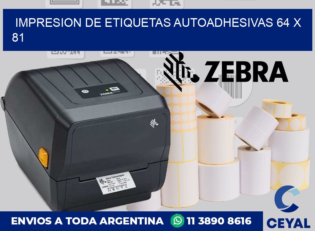 impresion de etiquetas autoadhesivas 64 x 81