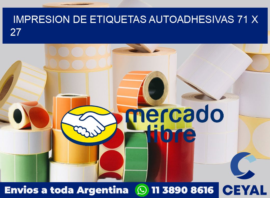 impresion de etiquetas autoadhesivas 71 x 27