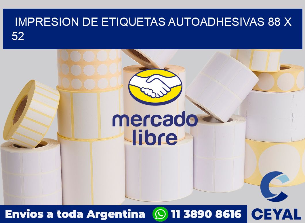 impresion de etiquetas autoadhesivas 88 x 52