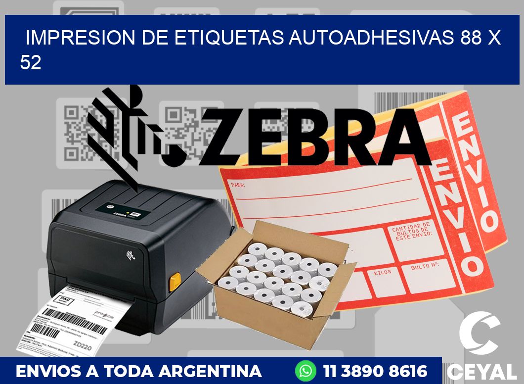 impresion de etiquetas autoadhesivas 88 x 52