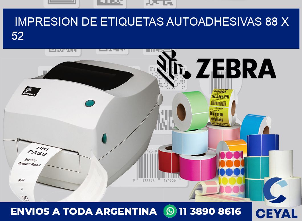 impresion de etiquetas autoadhesivas 88 x 52