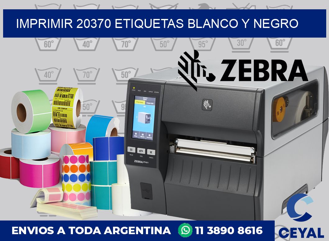 imprimir 20370 etiquetas blanco y negro