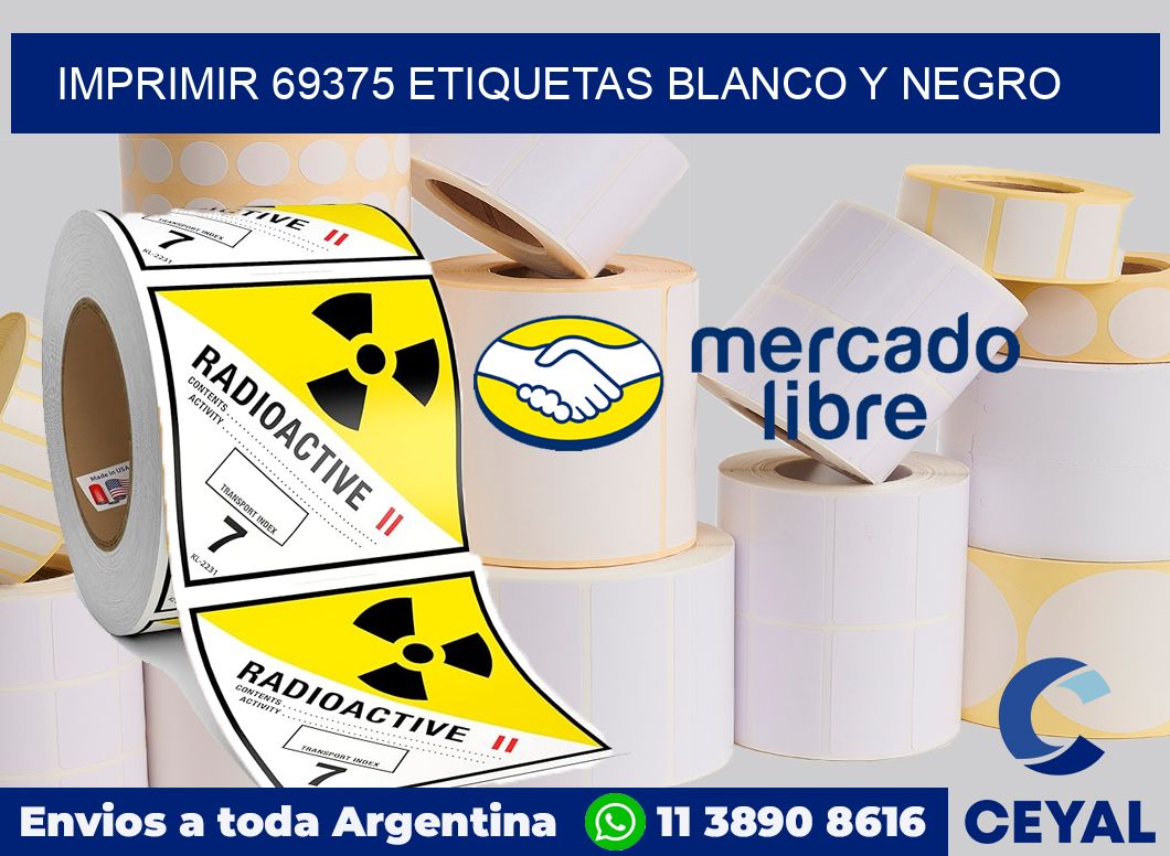 imprimir 69375 etiquetas blanco y negro