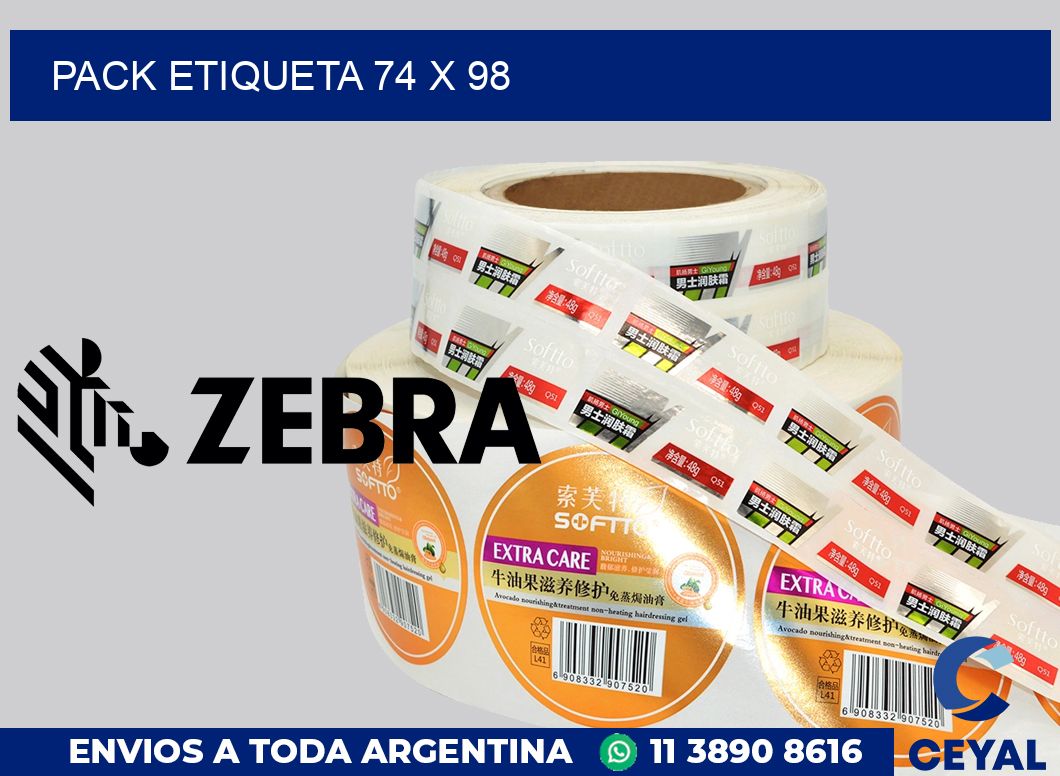 pack etiqueta 74 x 98