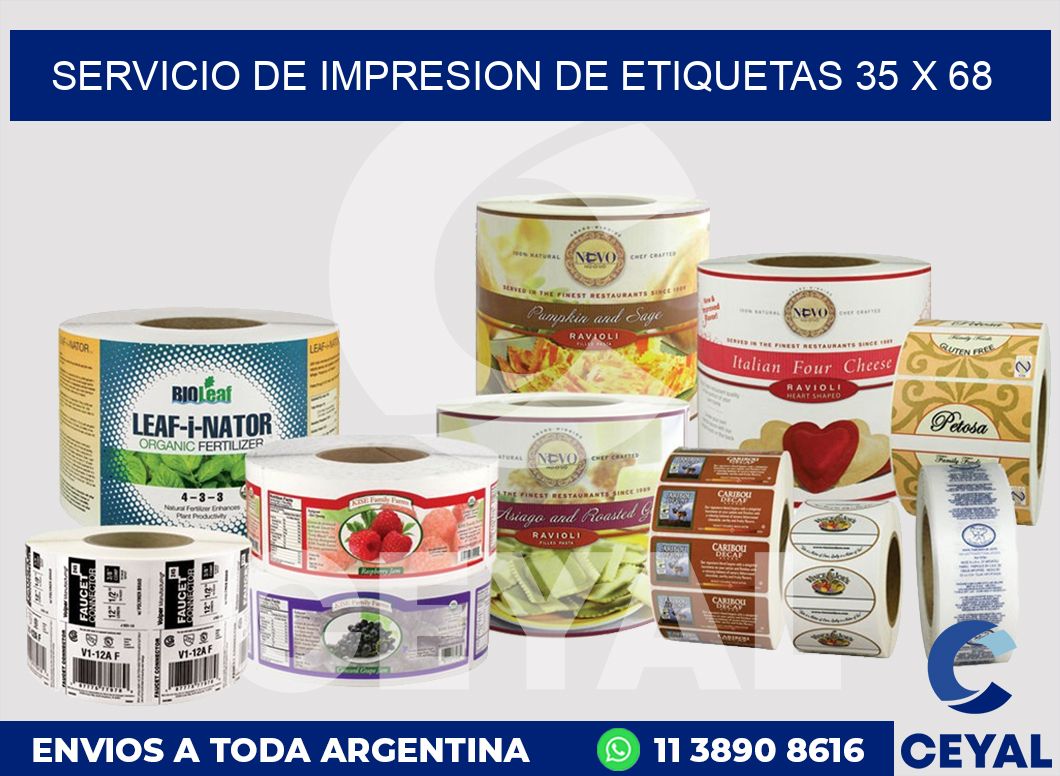 servicio de impresion de etiquetas 35 x 68