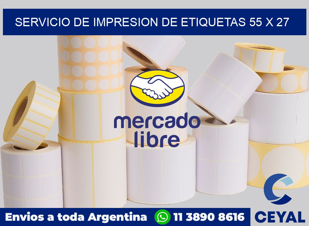 servicio de impresion de etiquetas 55 x 27