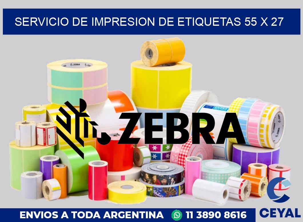 servicio de impresion de etiquetas 55 x 27