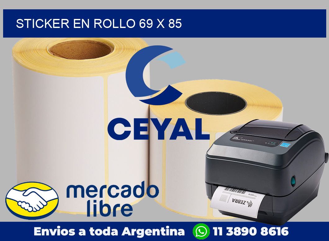 sticker en rollo 69 x 85