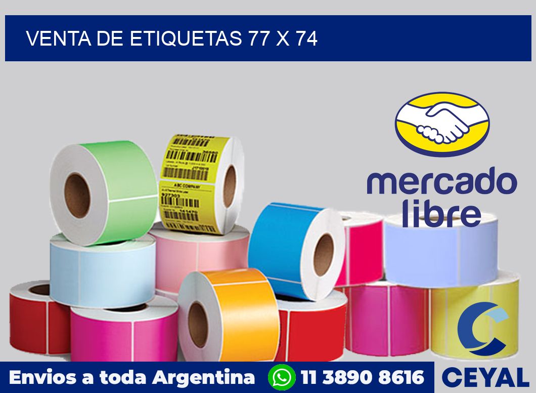 venta de etiquetas 77 x 74