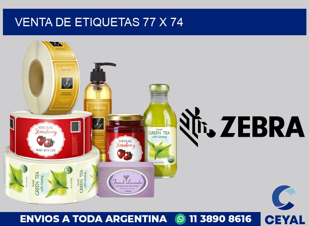 venta de etiquetas 77 x 74