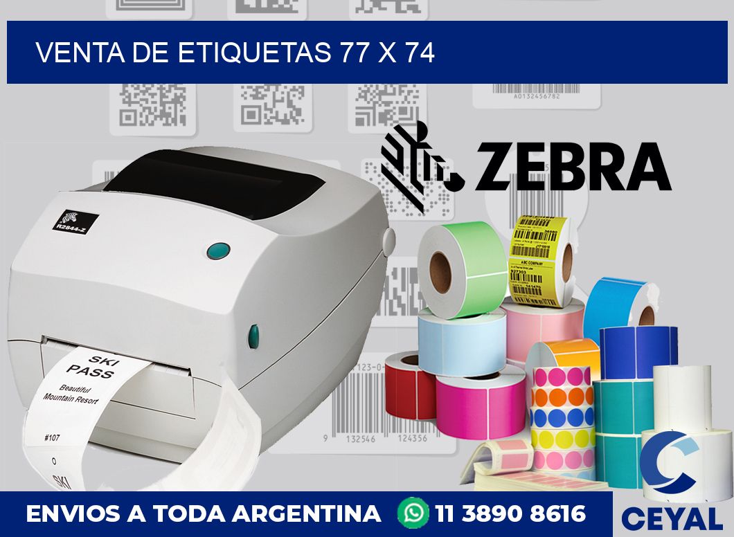 venta de etiquetas 77 x 74