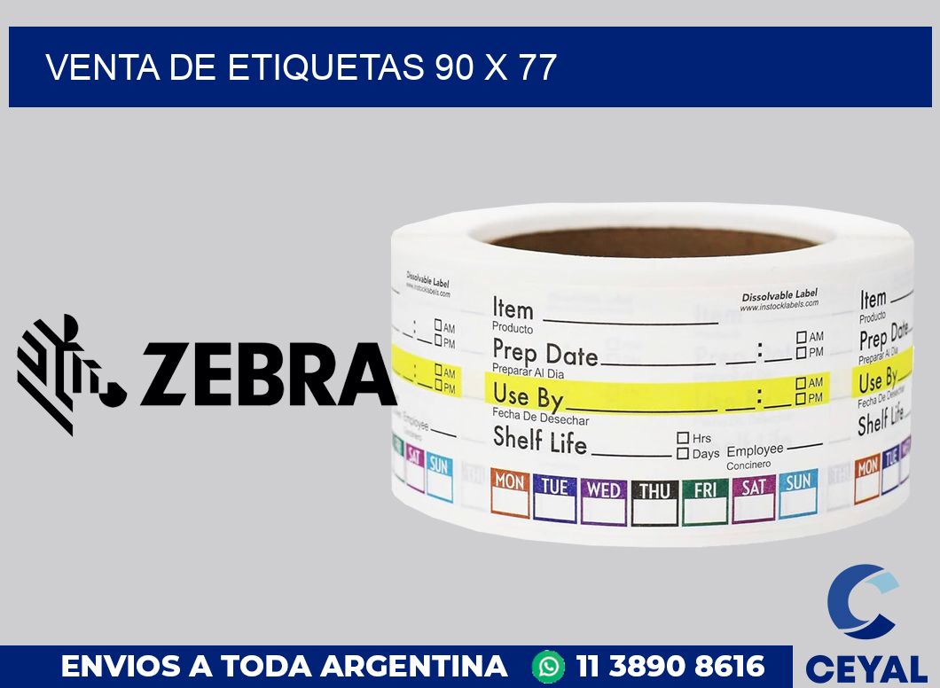venta de etiquetas 90 x 77